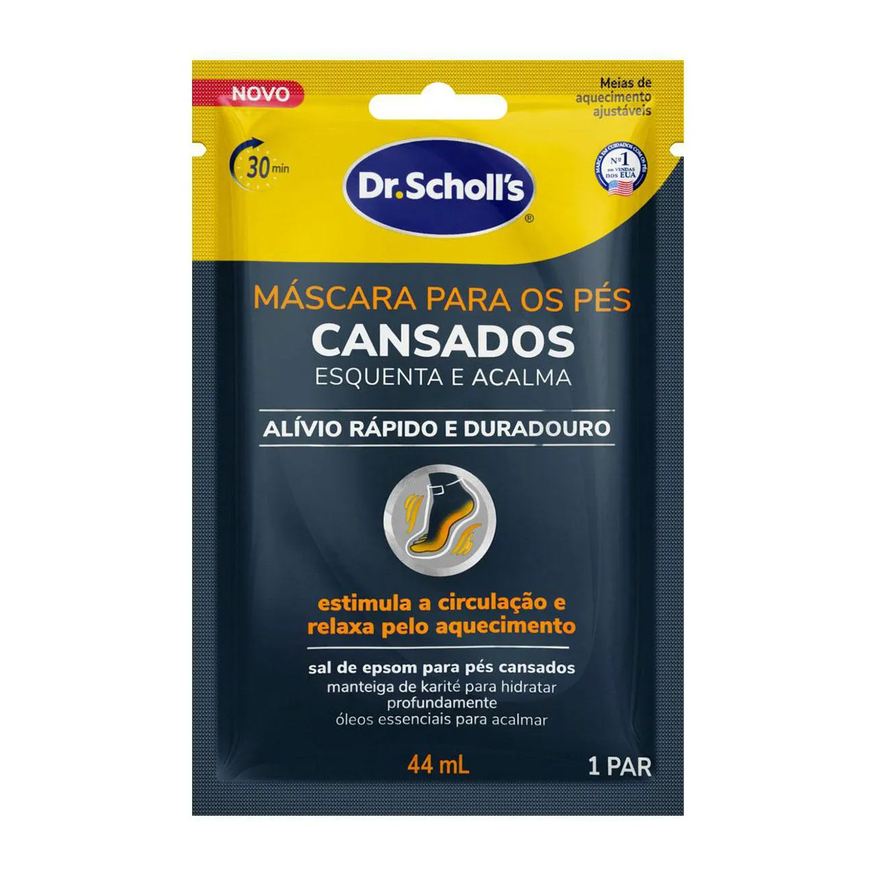 para Máscara os Pés Cansados Dr Scholls Esquenta e Acalma 1 par