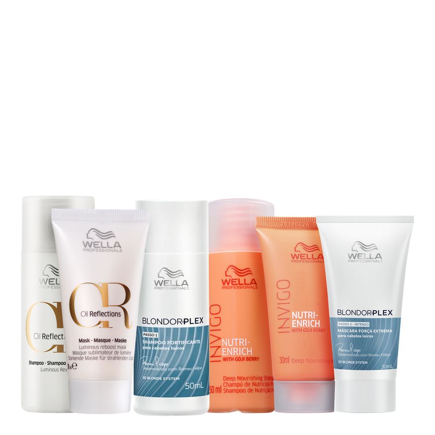 Wella Kit Professionals BlondorPlex Invigo Nutri-Enrich Oil Reflections Mini (6 Produtos)
