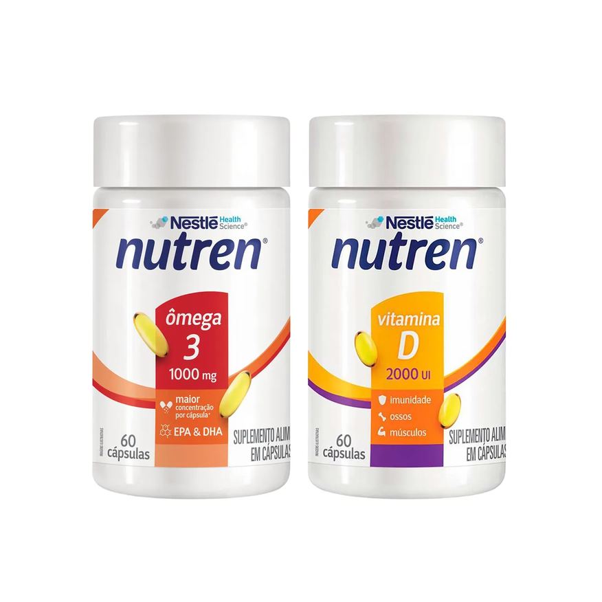 Nutren Kit Ômega 3 1000mg 60 cápsulas + Vitamina D 2.000UI 60 cápsulas