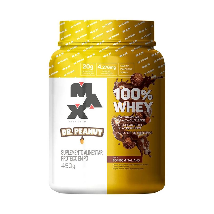 Max Titanium 100% Whey Dr. Peanut Bombom Italiano 450g
