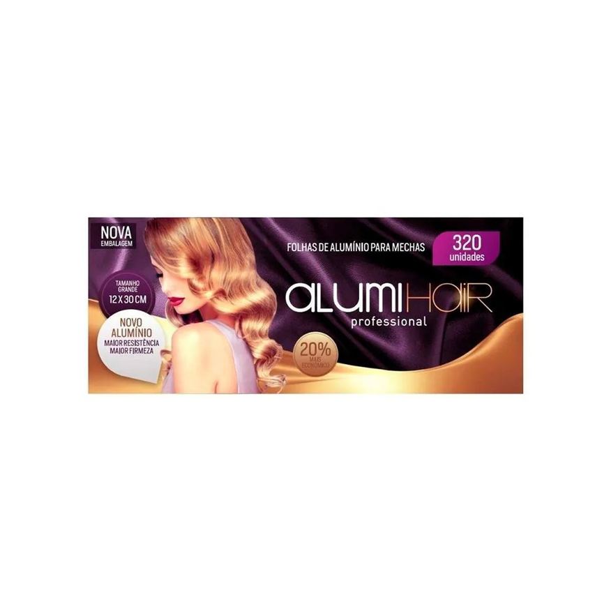 Alumihair Papel Alumínio para Mechas Alumi Hair 320 Folhas 1230X