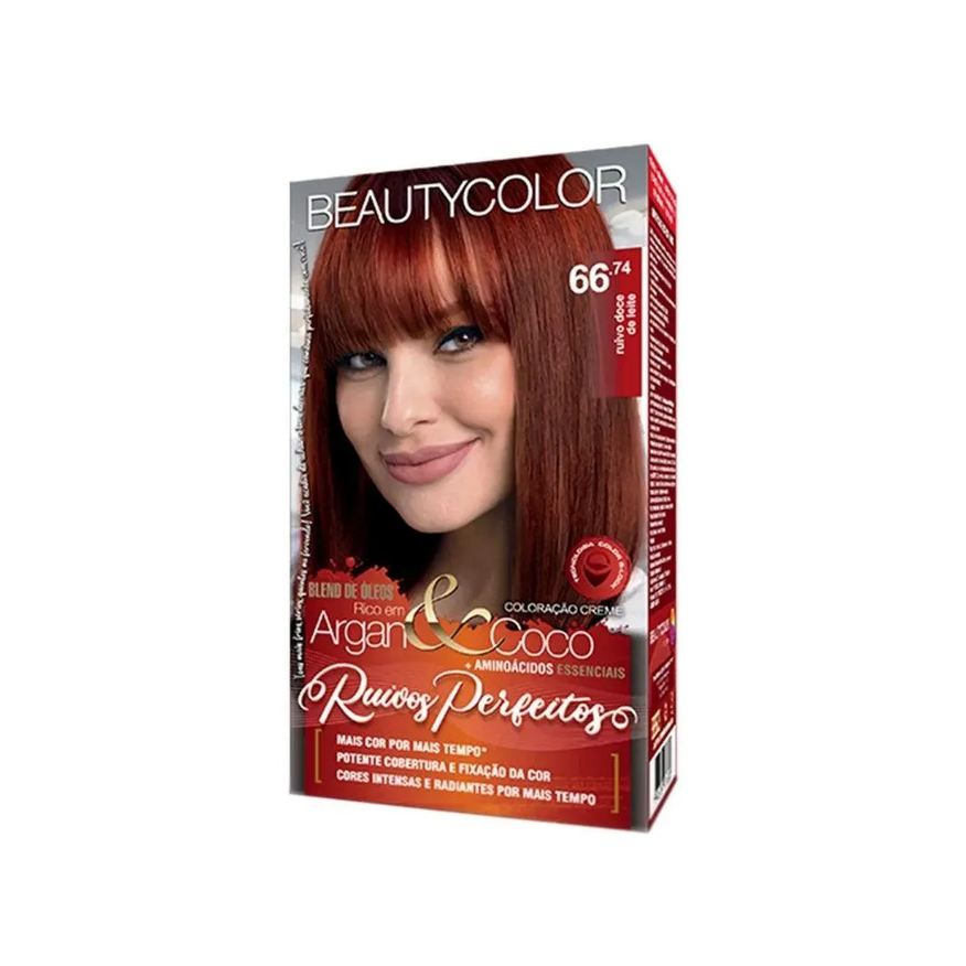 Beauty Color Tintura 66.74 Ruivo Doce de Leite