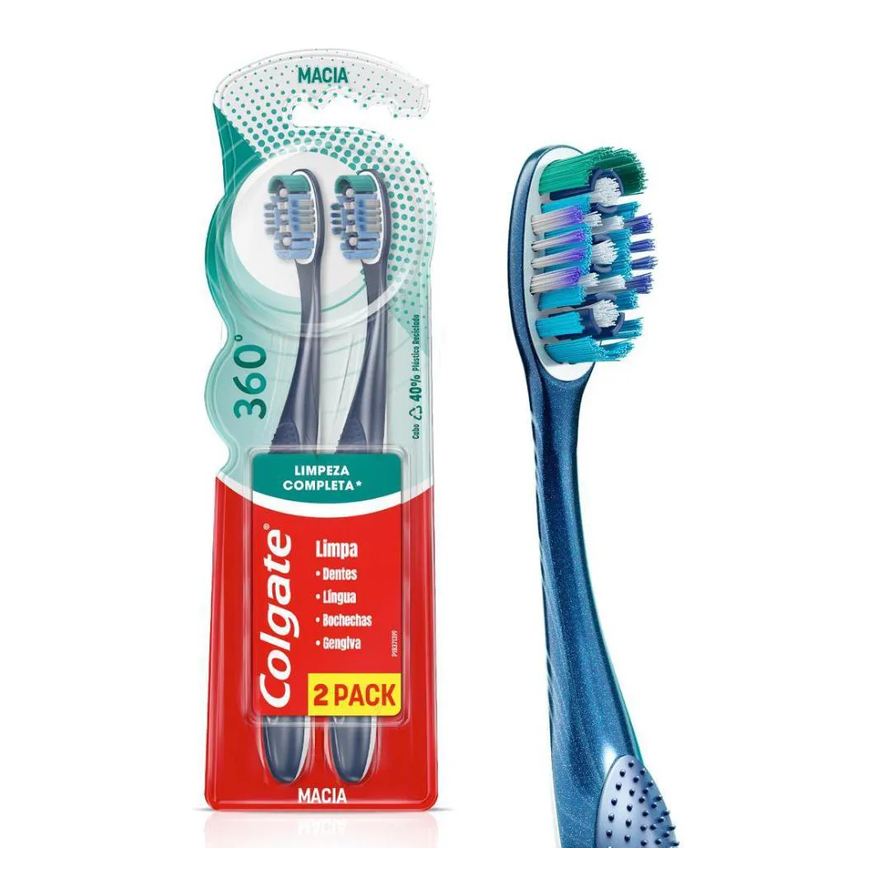 Colgate Escova de dentes 360º 2un
