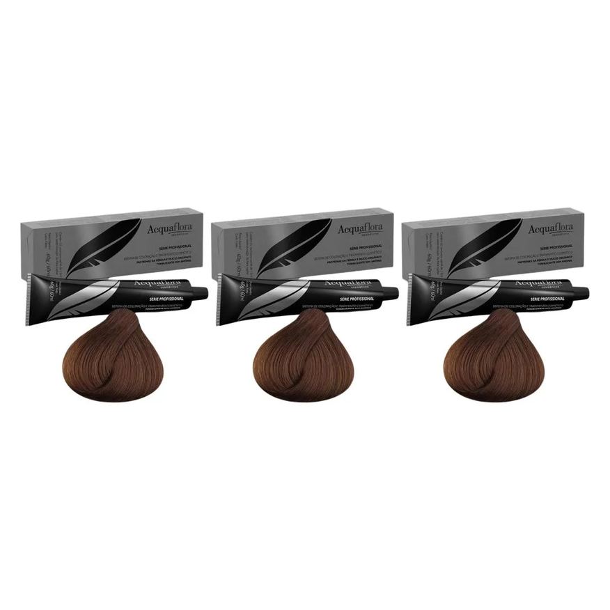 Acquaflora Coloraçao Sem Amonia 5.0 Castanho Claro-Kit C/3un