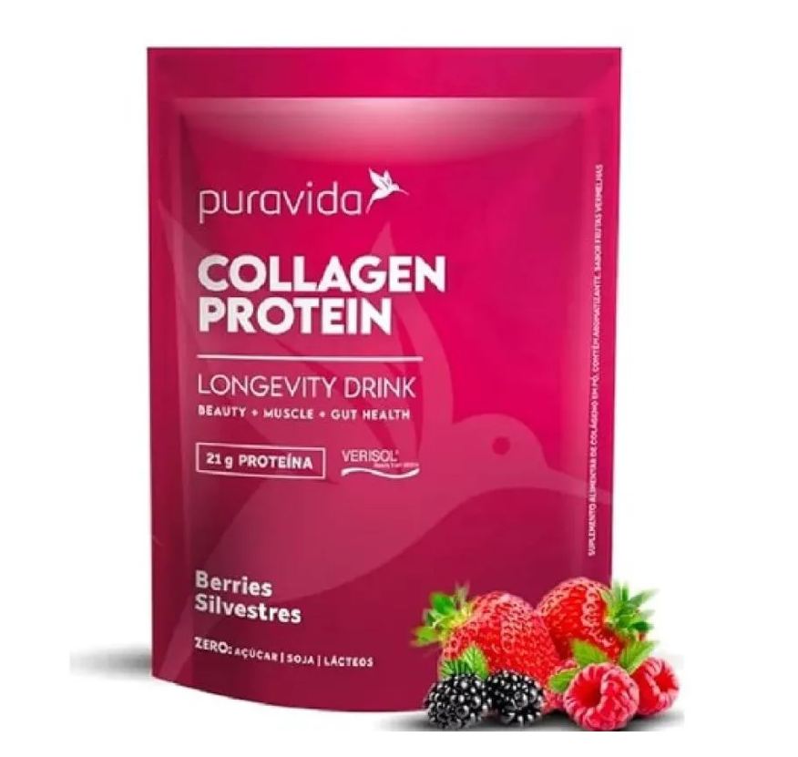 Não Informado Collagen Protein Hidrolisado Berries Silvestres - Puravida
