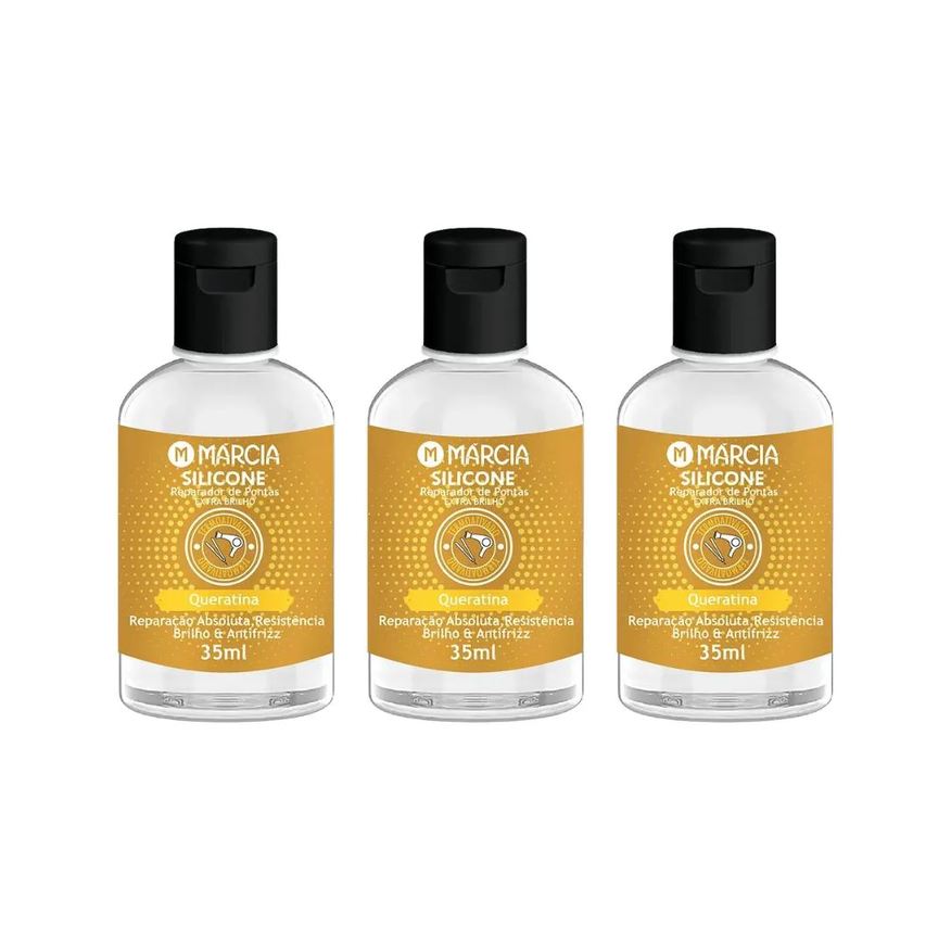 Márcia Reparador De Pontas Silicone 35ml Marcia Queratina - 3un
