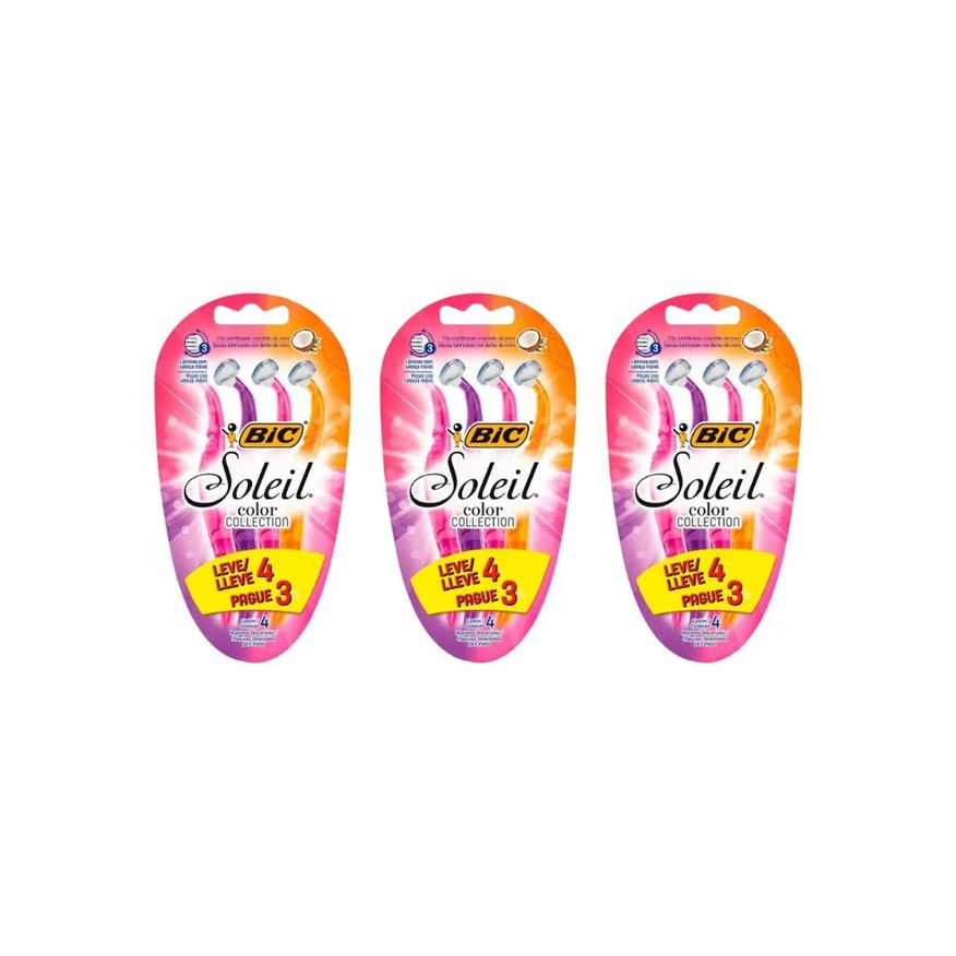 Bic Aparelho de Barbear Soleil Com 4 - Kit C/3un