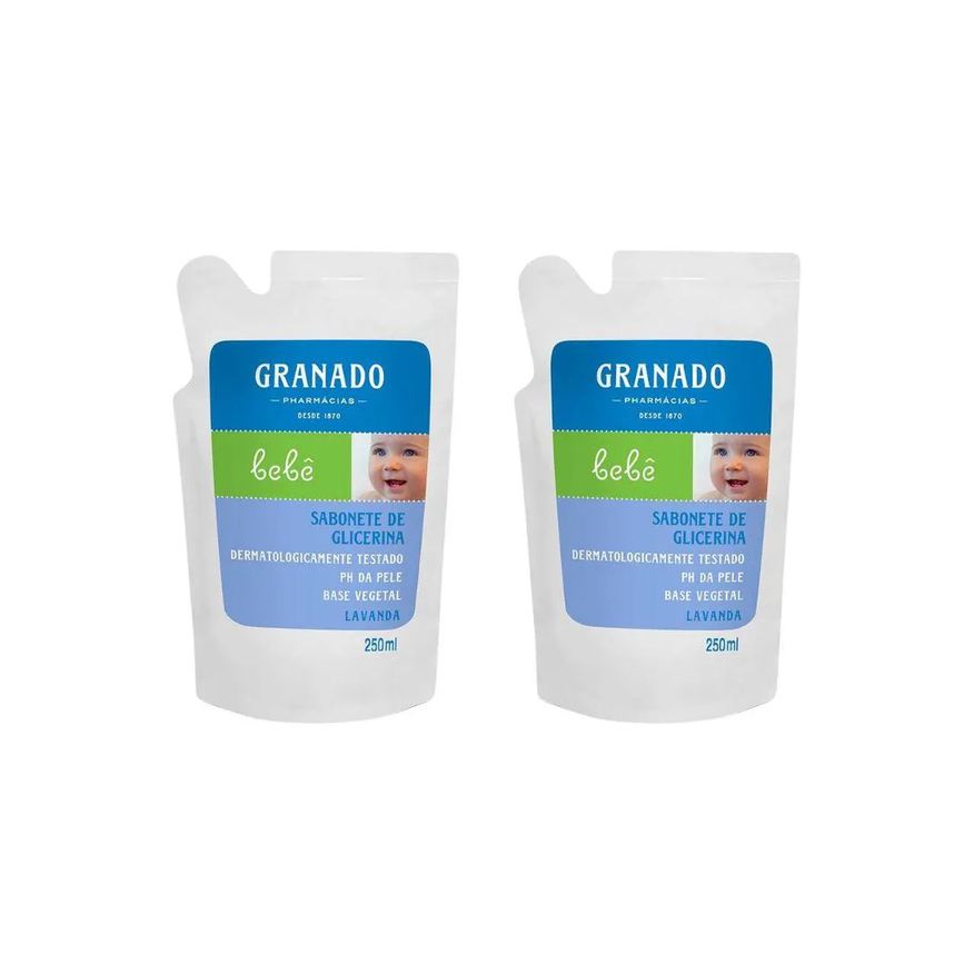 Granado Sabonete Liquido Baby Refil 250ml Glic Lav-Kit C/2un