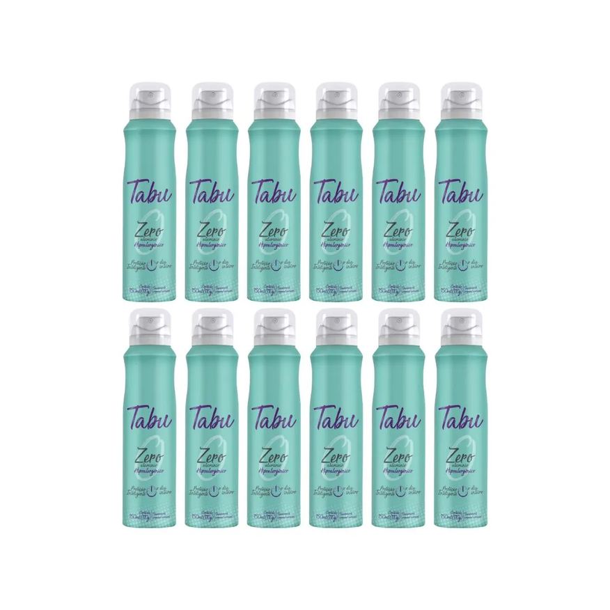 Tabu Desodorante Aero Antitr Zero Aluminio 150ml- Kit C/12un