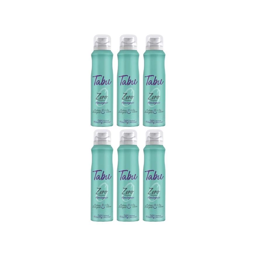 Tabu Desodorante Aero Antitr Zero Aluminio 150ml- Kit C/6un