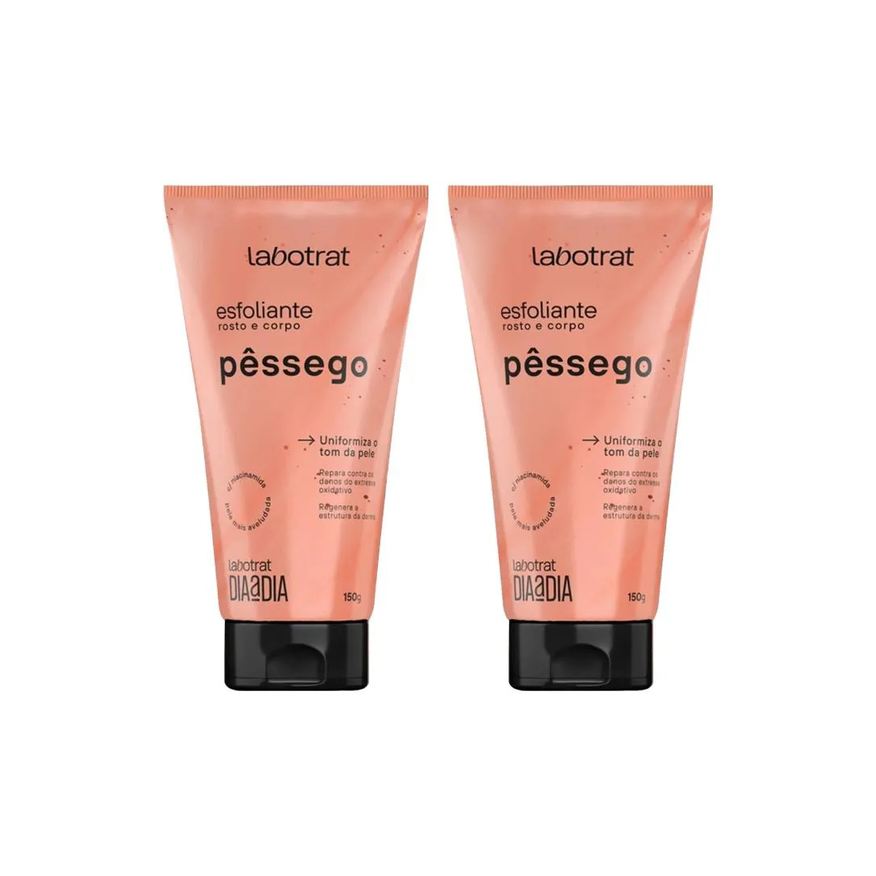 Labotrat Esfoliante Corpo e Rosto 150g Pessego - Kit C/ 2un