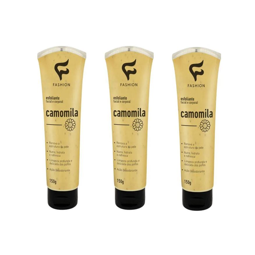 Fashion Esfoliante Facial e Corporal 150g Camomila - 3un