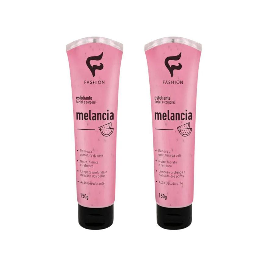 Fashion Esfoliante Facial e Corporal 150g Melancia - 2un