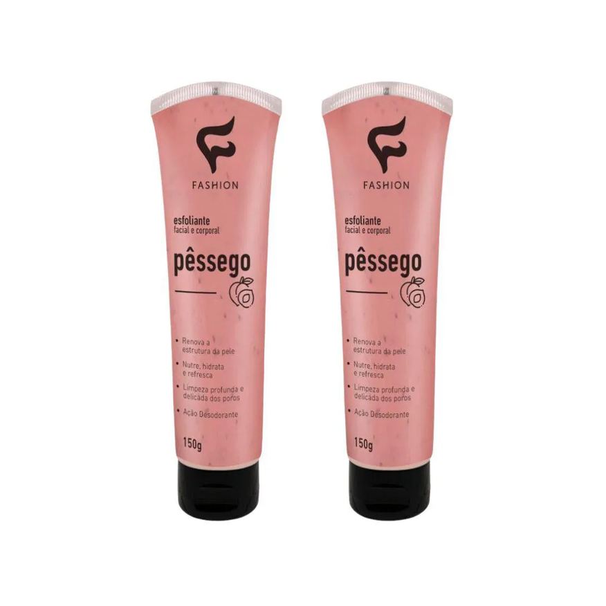 Fashion Esfoliante Facial e Corporal 150g Pessego - 2un