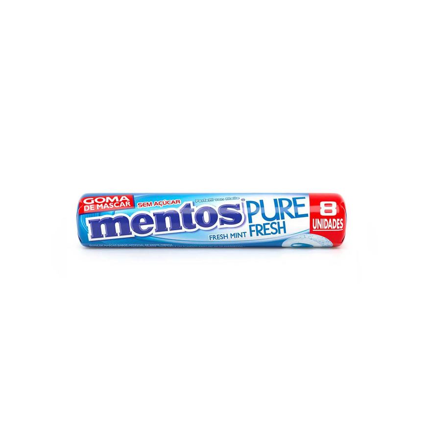 Pure Mentos Fresh Chiclete Sem Açúcar Sabor Fresh Mint com 8 unidades