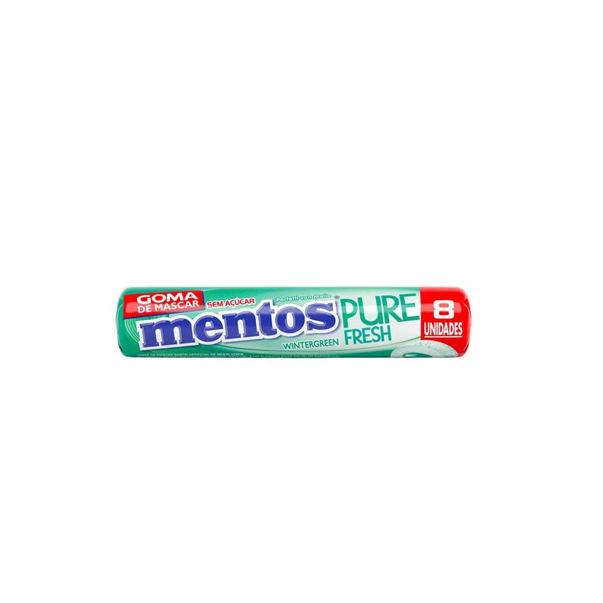 Pure Mentos Fresh Chiclete Sem Açúcar Sabor Wintergreen com 8 unidades