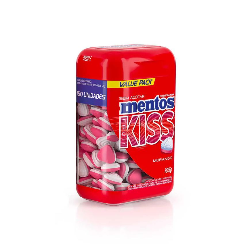Mentos Pastilhas Kiss Fruit Morango com 105g