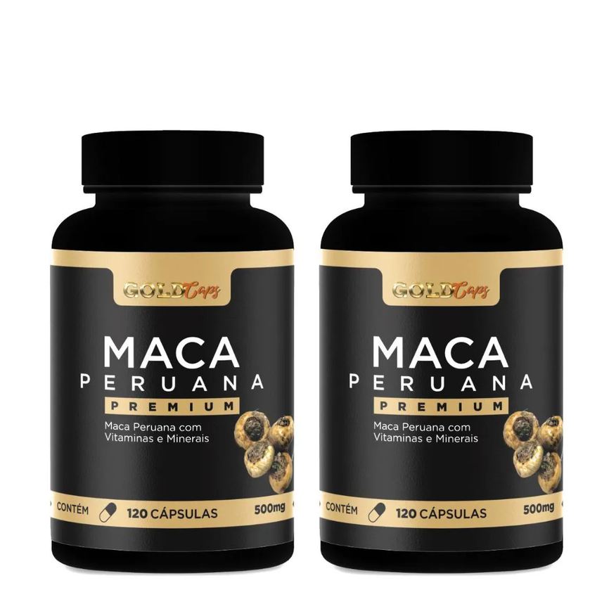 Gold Maca Peruana Premium 500mg - 120 cápsulas 2 unidades