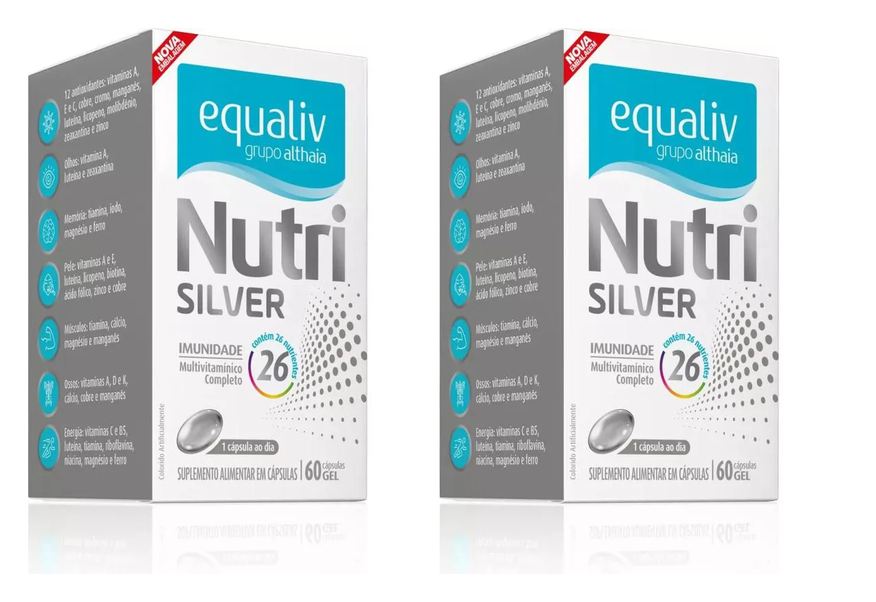Equaliv Kit com 2 Suplemento Vitamínico Nutri Silver 60cps