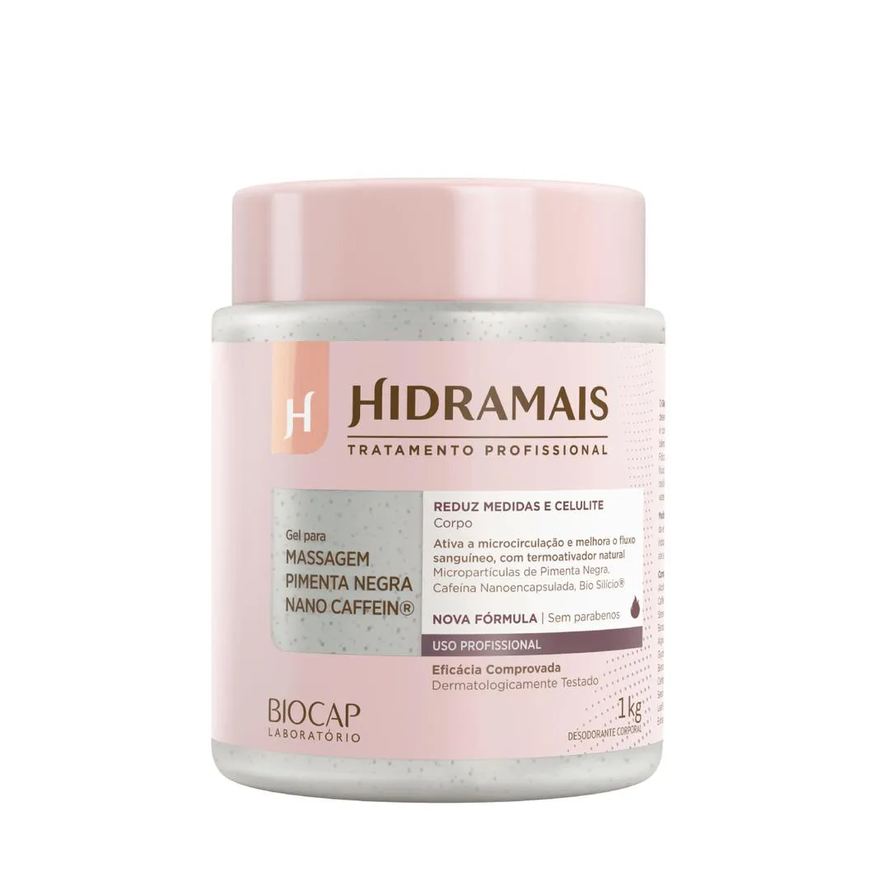Hidramais Gel Para Massagem Pimenta Negra Nano Caffein 1kg