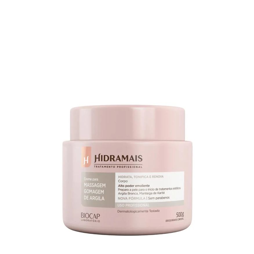 Hidramais Creme Para Massagem Gomagem de Argila Branca 500g