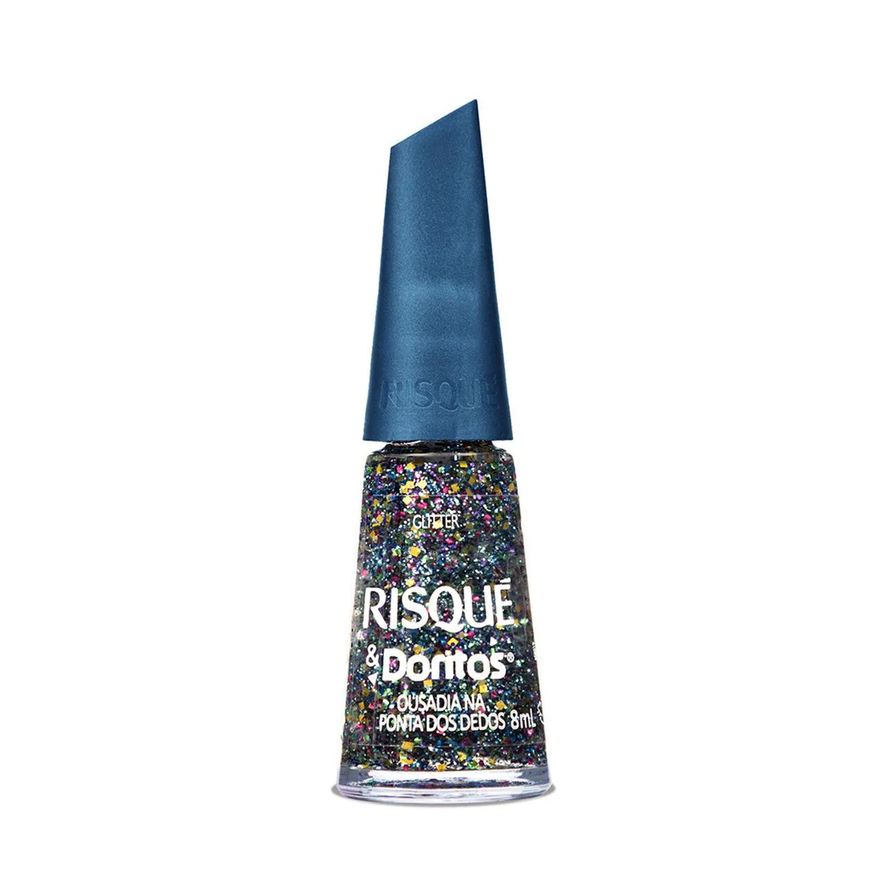 Risqué Esmalte Glitter & Doritos 8ml - Ousadia na Ponta dos Dedos