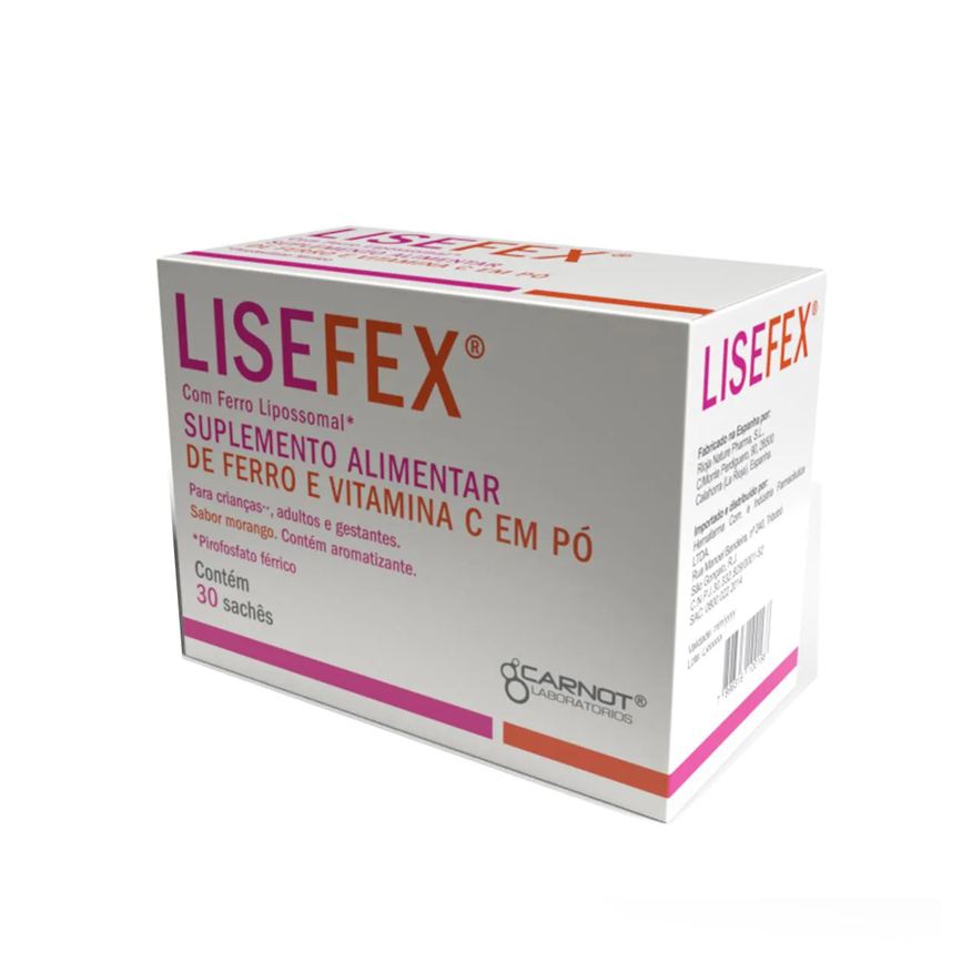 Lisefex Vitamina C + Ferro LiseFex® Morango 30 sachês