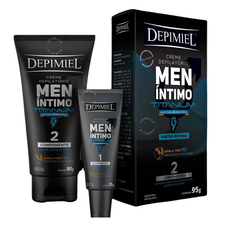 Depilação Kit Depimiel Masculino Men Corpo + Partes Íntimas