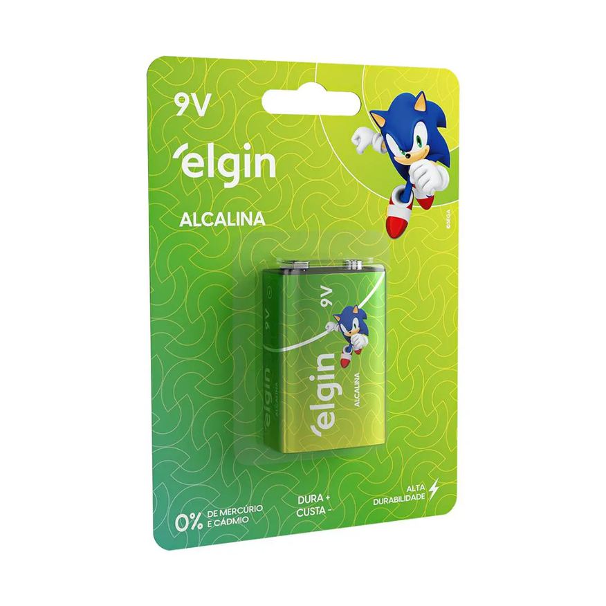 Pilha Bateria Alcalina 9v Sensor Controle Rádio Elgin