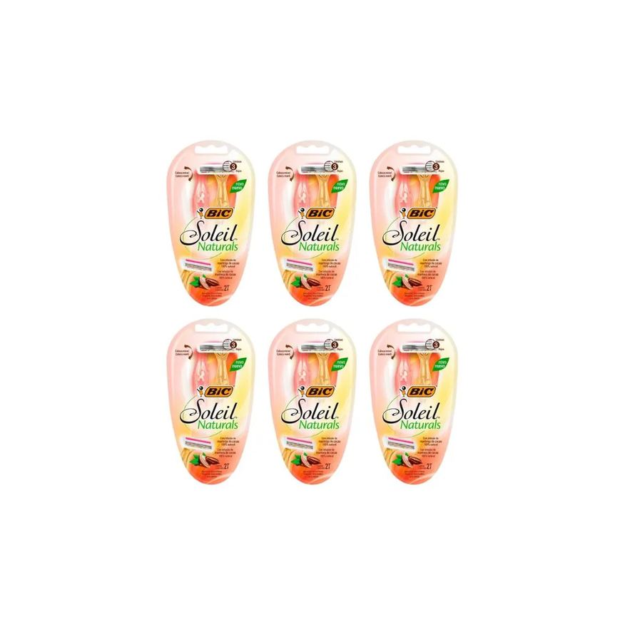 Bic Aparelho de Barbear Soleil Naturals VD/AM C/2- 6un