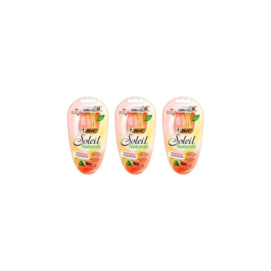 Bic Aparelho de Barbear Soleil Naturals VD/AM C/2- 3un