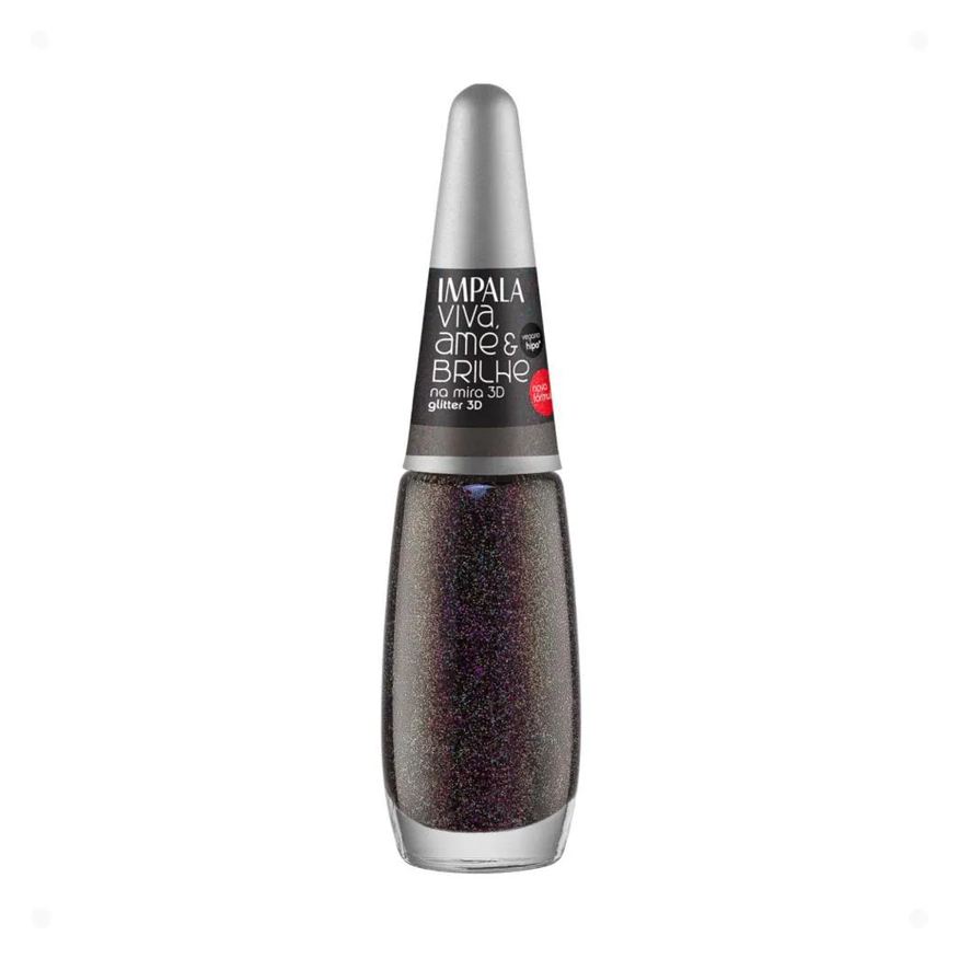 Impala Esmalte Glitter 3d Viva, Ame e Brilhe Na Mira 7,5ml