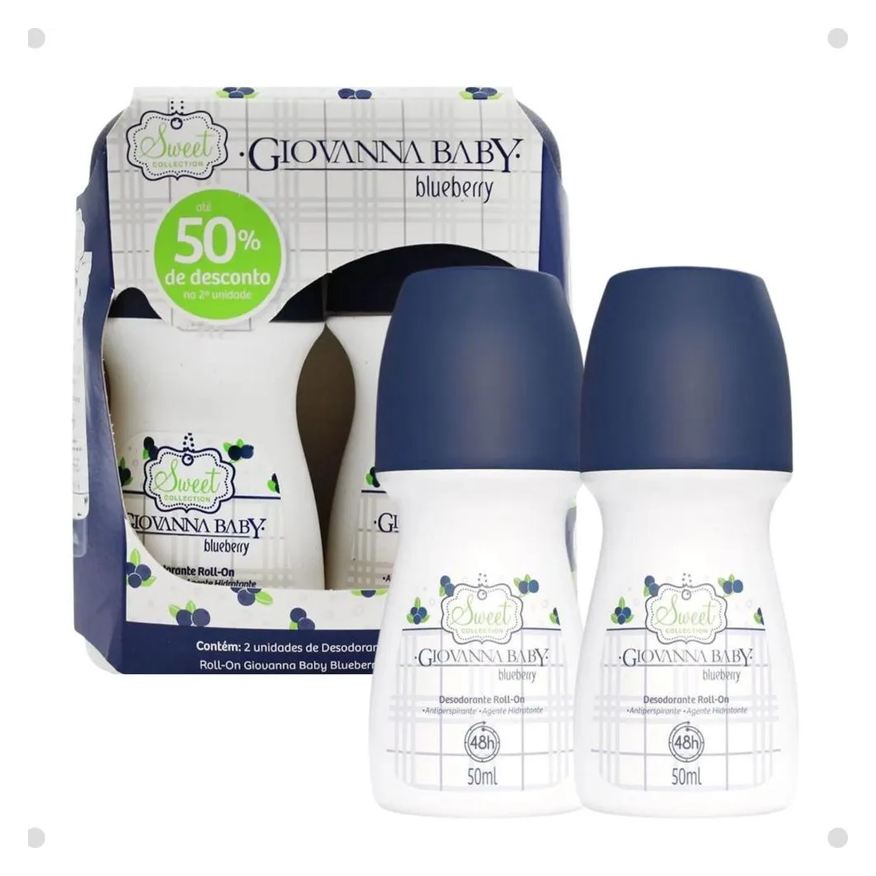 Giovanna Baby Kit Desodorante Roll-on Blueberry com 2