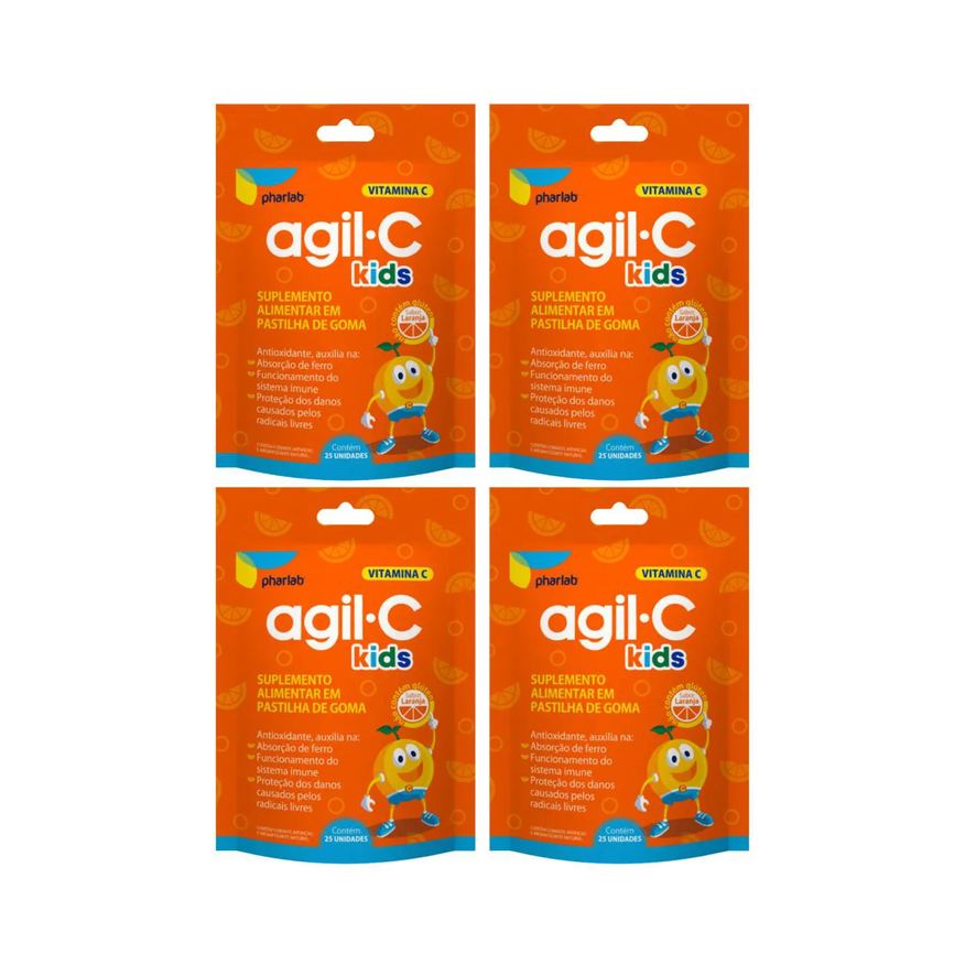 Pharlab Kit C4 Suplemento Agil C Kids em Gomas C25 Cada