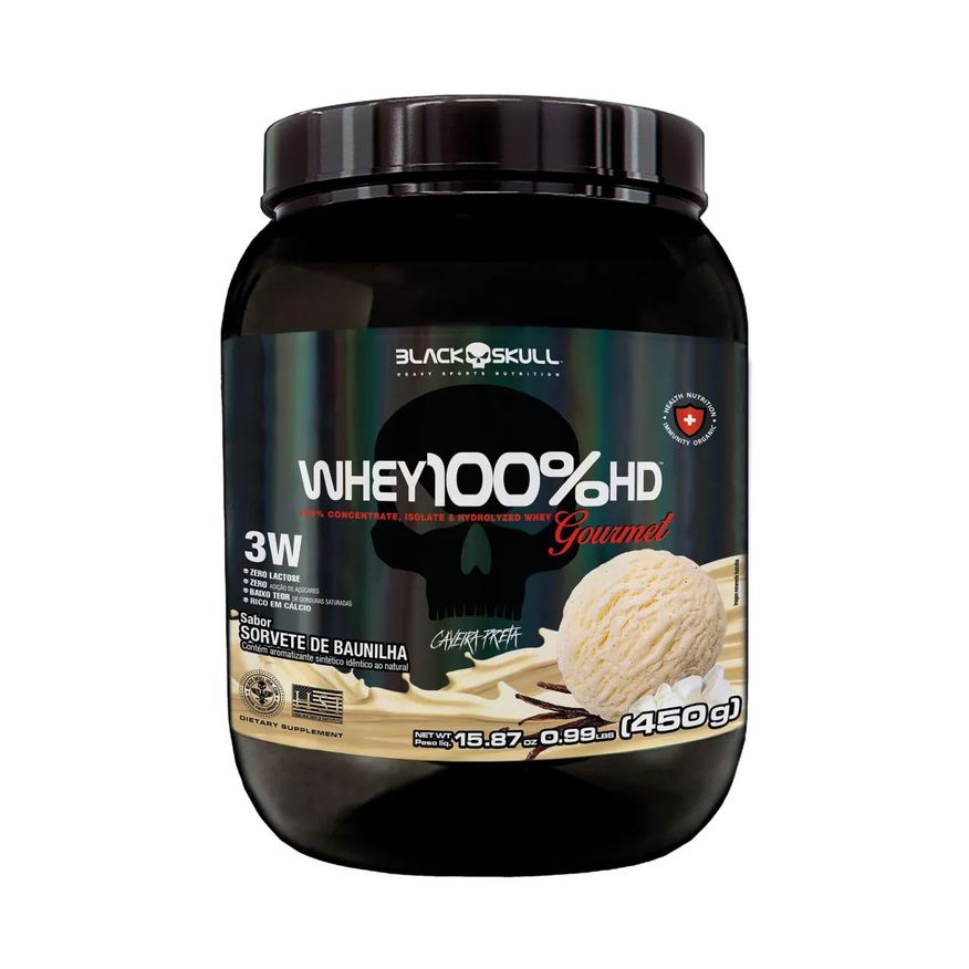 Black Skull Whey 100%hd Gourmet 450g Na Na Baunilha