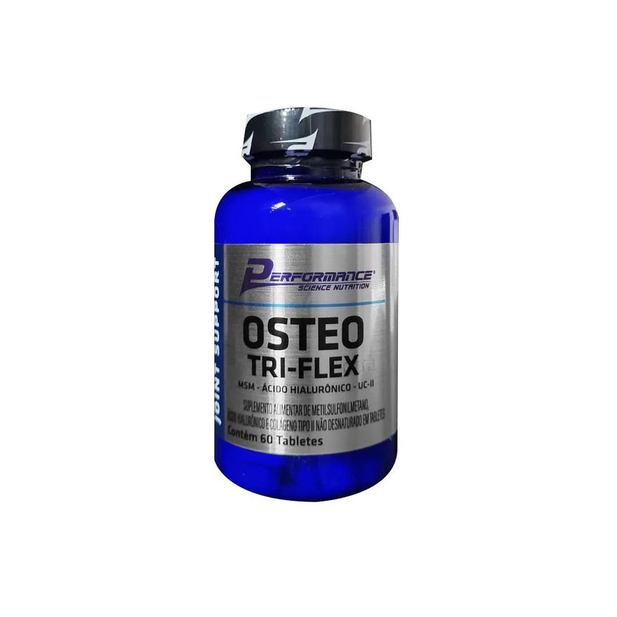 Performance Nutrition Osteo Tri-Flex MSM Ácido Hialurônico e Colágeno Tipo II – 60 Tabletes