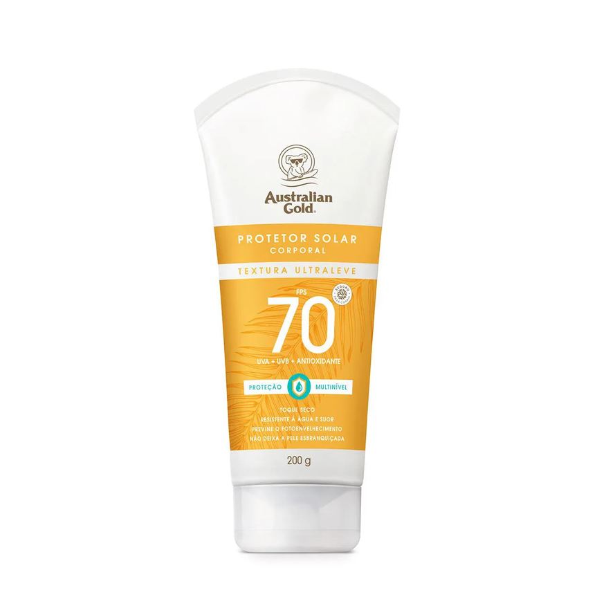 Australian Gold Protetor Solar Corporal Alta Proteção FPS 70 200g