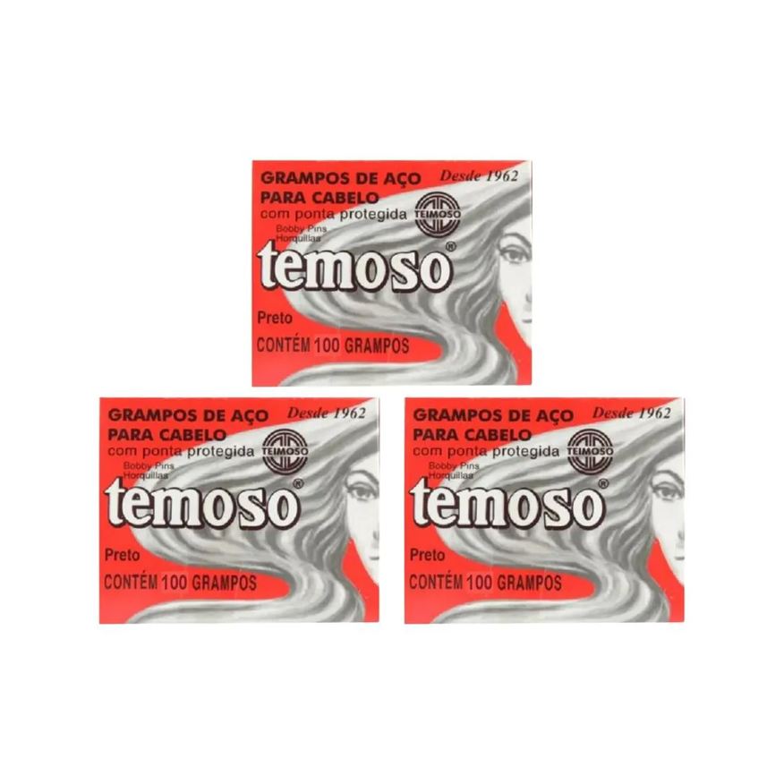 Teimoso Grampo N 5 Com 100un Preto - Kit C/ 3un