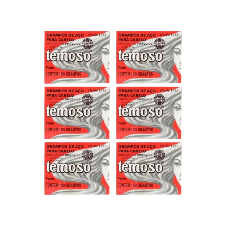 Teimoso Grampo N 5 Com 100un Preto - Kit C/ 6un