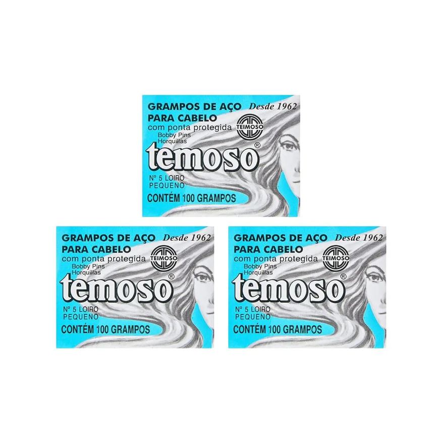 Teimoso Grampo N 5 Com 50un Louro - Kit C/ 3un