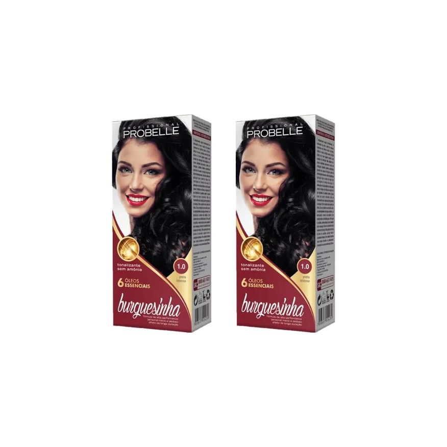 Probelle Coloraçao Burguesinha 1.0 Preto Intenso-Kit C/2un