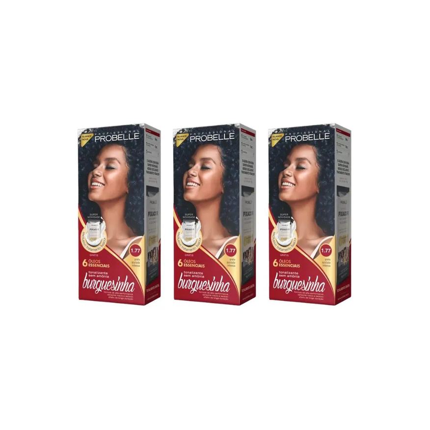 Probelle Coloraçao Burguesinha 1.77 Preto Azulado Int-3un