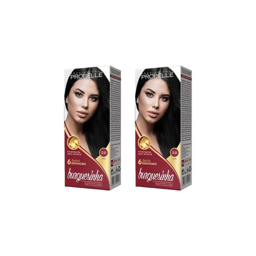 Probelle Coloraçao Burguesinha 2.0 Preto-Kit C/2un