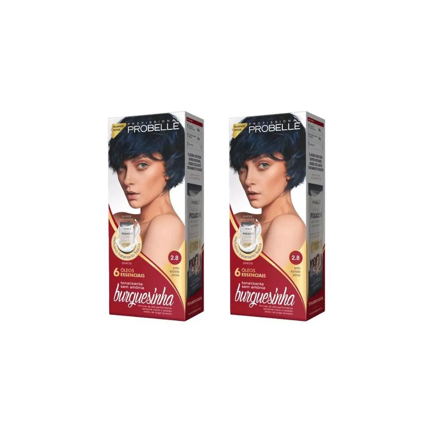 Probelle Coloraçao Burguesinha 2.8 Preto Azulado Perola-2un