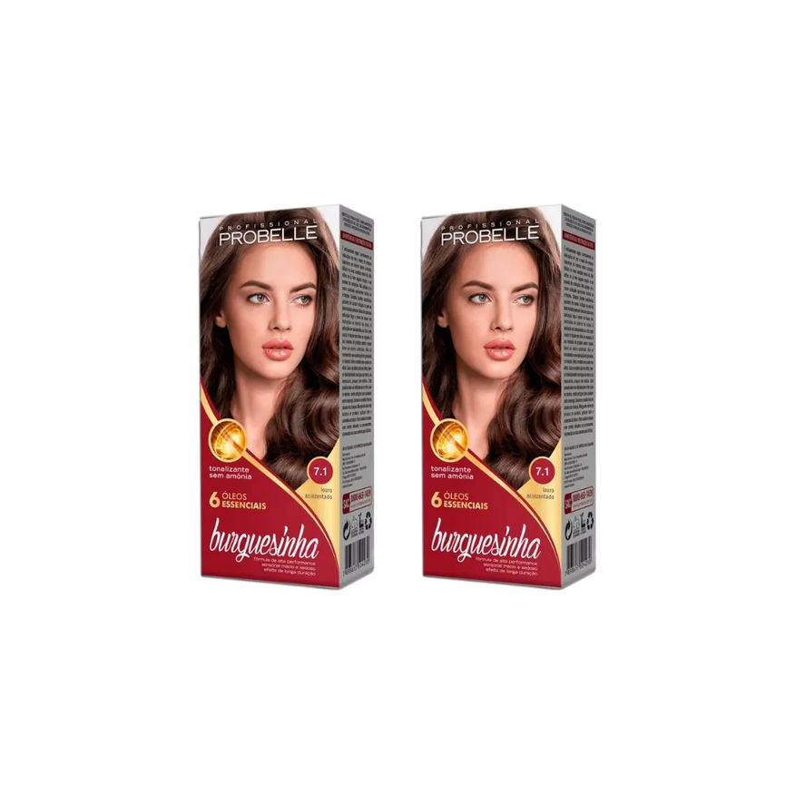 Probelle Coloraçao Burguesinha 7.1 Louro Acinz-Kit C/2un