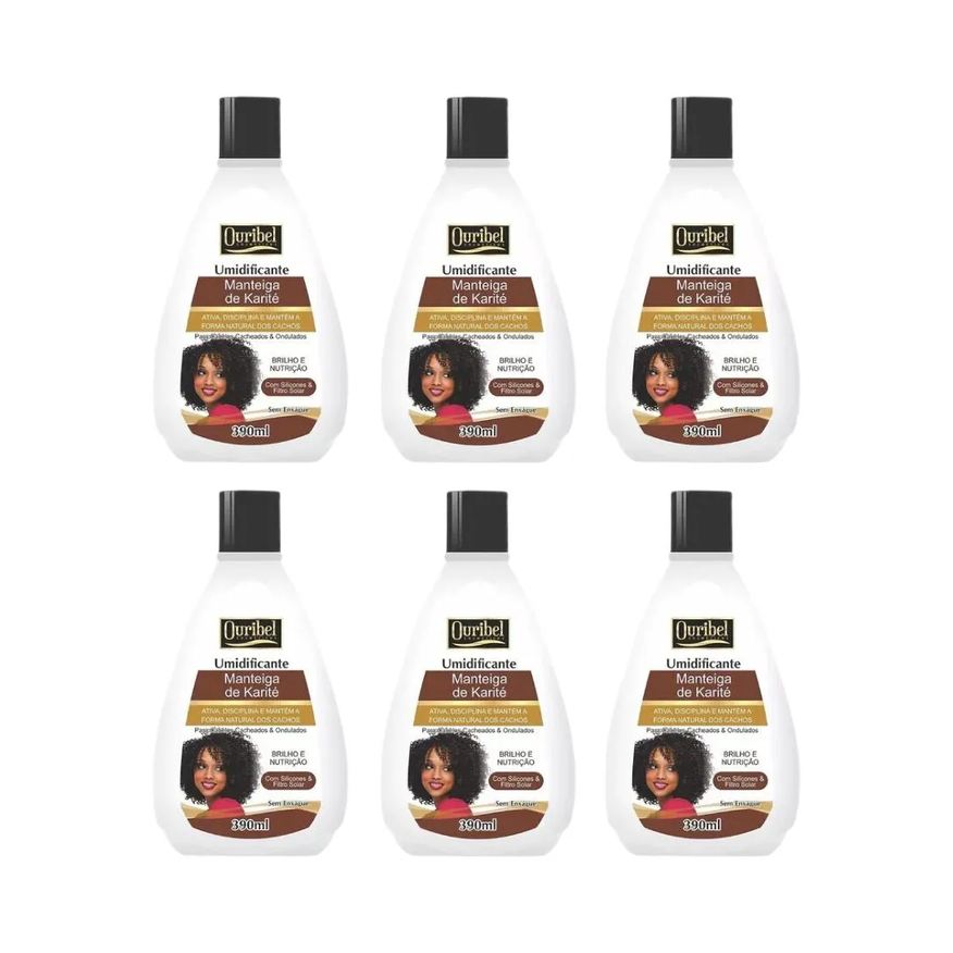 Ouribel Creme Umidificante Karite 390ml - Kit C/ 6un