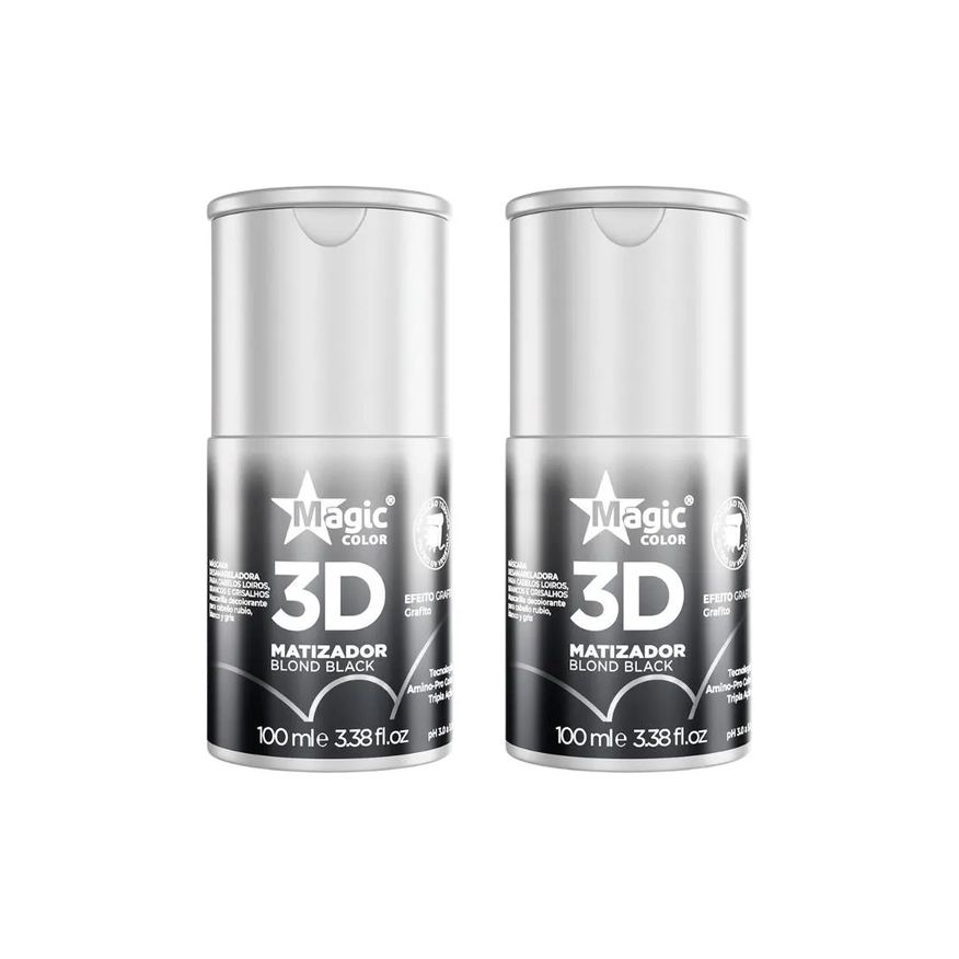 Magic Color Matizador Gloss 100ml 3D Blond Black - Kit C/2un