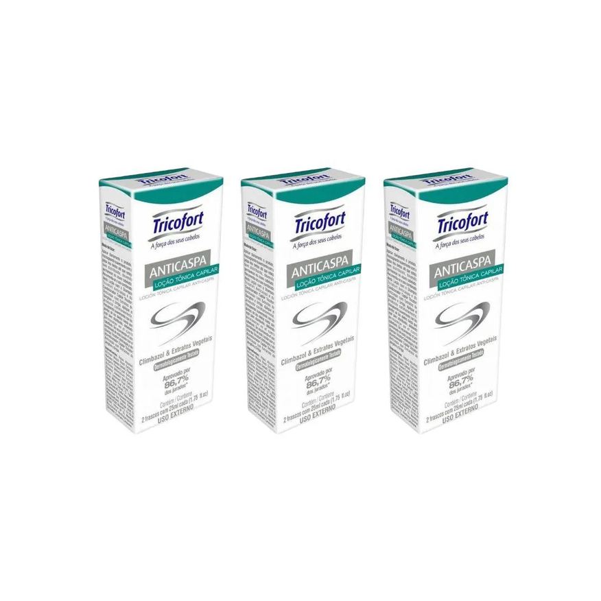 Tricofort Tonico Capilar Anticaspa Com 2un - Kit C/ 3un