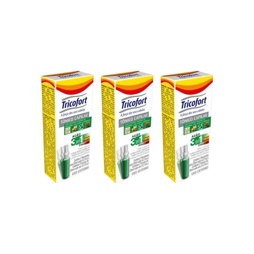 Tricofort Tonico Capilar Com 2un - Kit C/ 3un