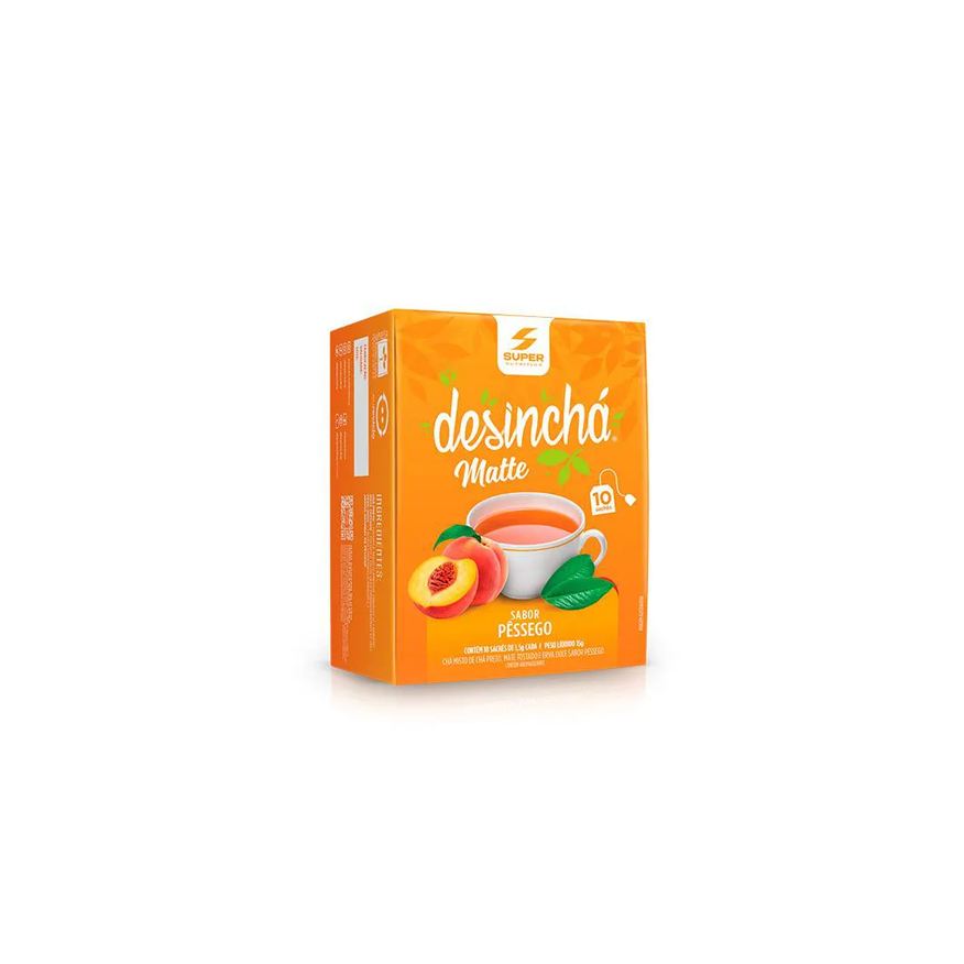 Desincha Desinchá Matte Pêssego (10 sachês)